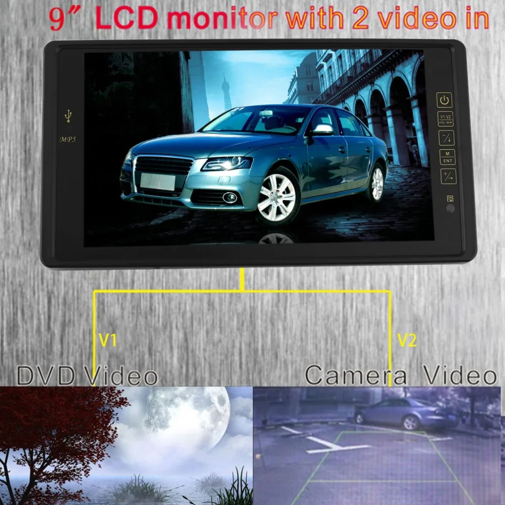Высокое разрешение 9 дюймов HD TFT ЖК-дисплей зеркало заднего вида автомобиля мощный монитор MP5 Монитор парковки автомобиля Реверсивный приоритет