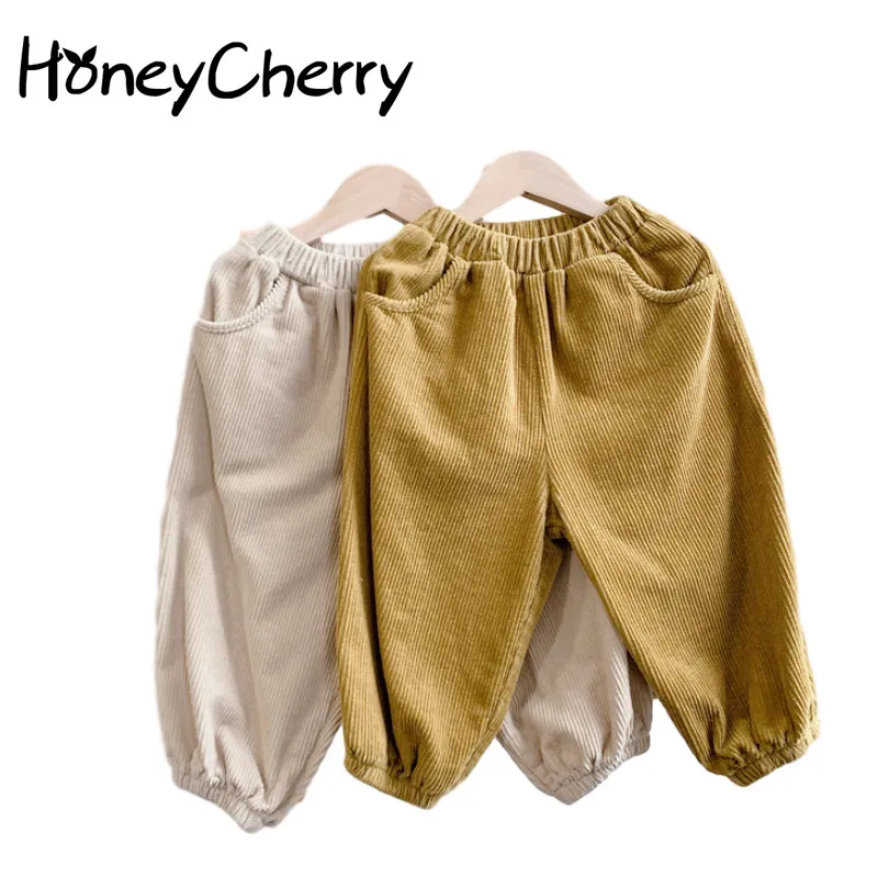 

2020 Children's Autumn New Corduroy Harem Pants Girls Casual Pants baby girl winter clothes toddler pants