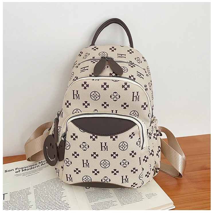 clássico flor impressão do vintage mochila de