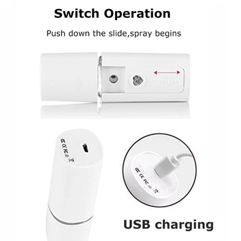 

Ultrasonic Mini USB Rechargeable Portable Nano Spray Moisturizer Facial Moisturizer Steam Face Atomizer Cold Spray Humidificado