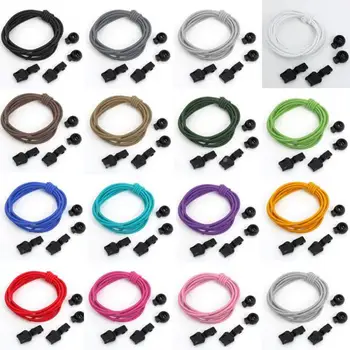 

2020 Hot New 1 pair Colourful Elastic Sports Laces Lock Shoelaces Triathlon Trainer Running Jogging Lazy Shoelace New arrival