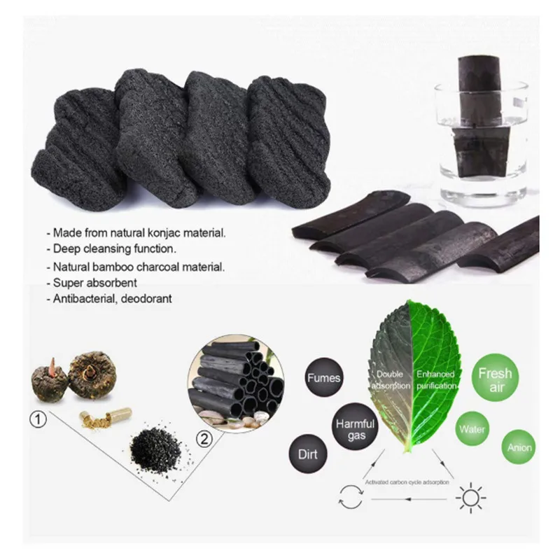 Губка для тела Konjac 100% Органическая натуральная французская красная губка