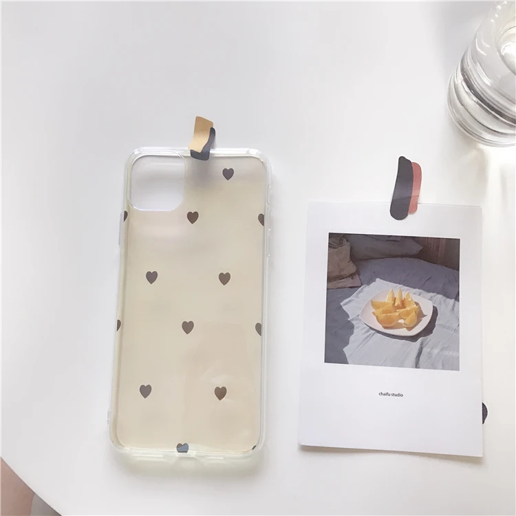 Модный чехол для телефона Blue-Ray Love Heart для iphone 11promax XR XSMAX чехол для iphone 7 6S 6 8 Plus задняя крышка мягкий прозрачный чехол s