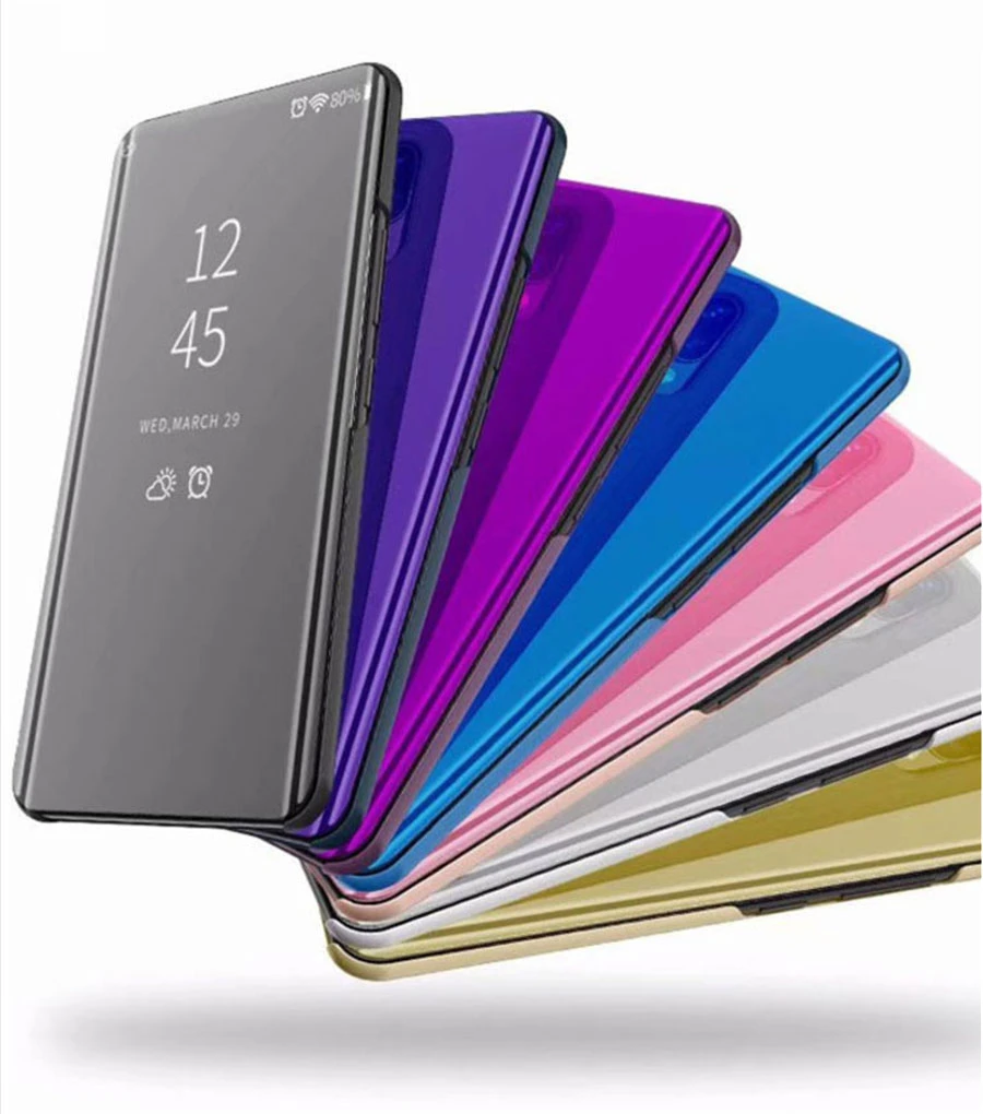 Умный зеркальный флип-чехол для телефона для samsung Galaxy S10E S10 S8 S9 плюс S7 край пленка для экрана с четким изображением A3 A5 A7 J3 J5 J7 A6 A8 чехол s