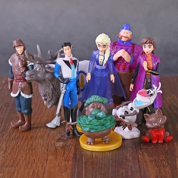 

Queen Anna Princess Elsa Olaf Kristoff Sven PVC Figures Kids Toys Gift 9pcs/set