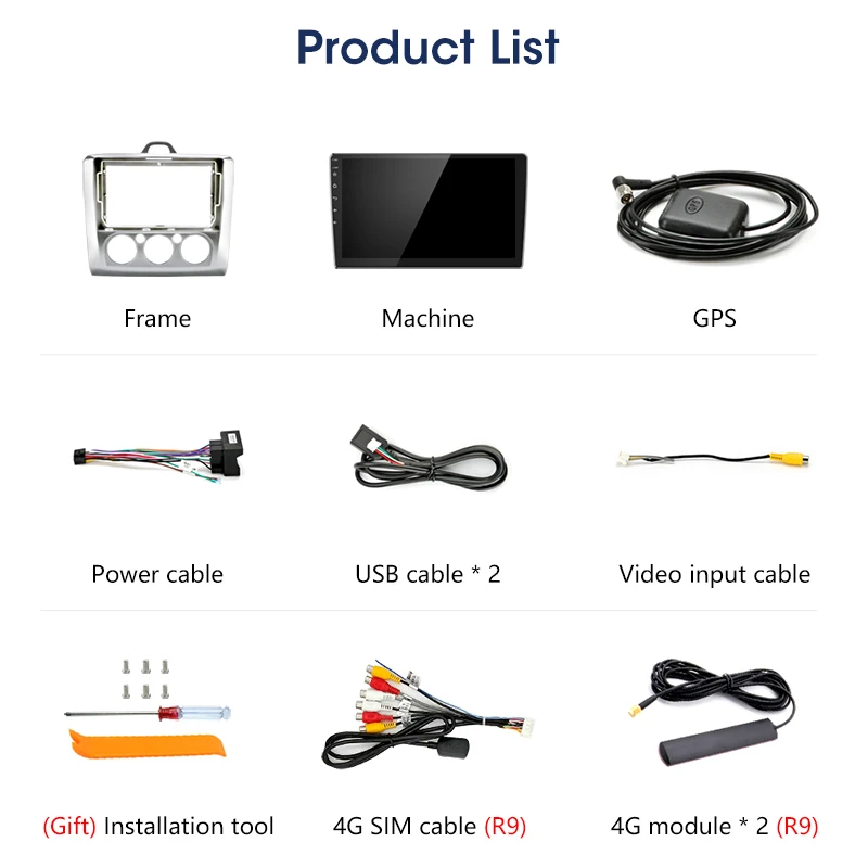 JMCQ " 2 Din 4G wifi Автомагнитола для Ford Focus Exi MT AT 2004-2011 мультимедийный плеер четырехъядерный Android 8,1 gps навигация