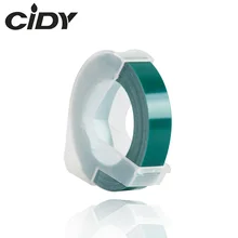 CIDY 1 шт. озеро зеленый цвет совместимый для DYMO 1610 12965 принтер этикеток DYMO 3D пластиковый с тиснением Xpress этикетка 9 мм* 3 м MOTEX E101