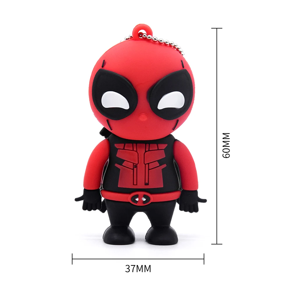 USB флешка Hero Spiderman с черной пантерой, флеш-накопитель 128 Мб, 32 ГБ, 64 ГБ, usb накопитель, Usb флеш-накопитель - Цвет: Death man