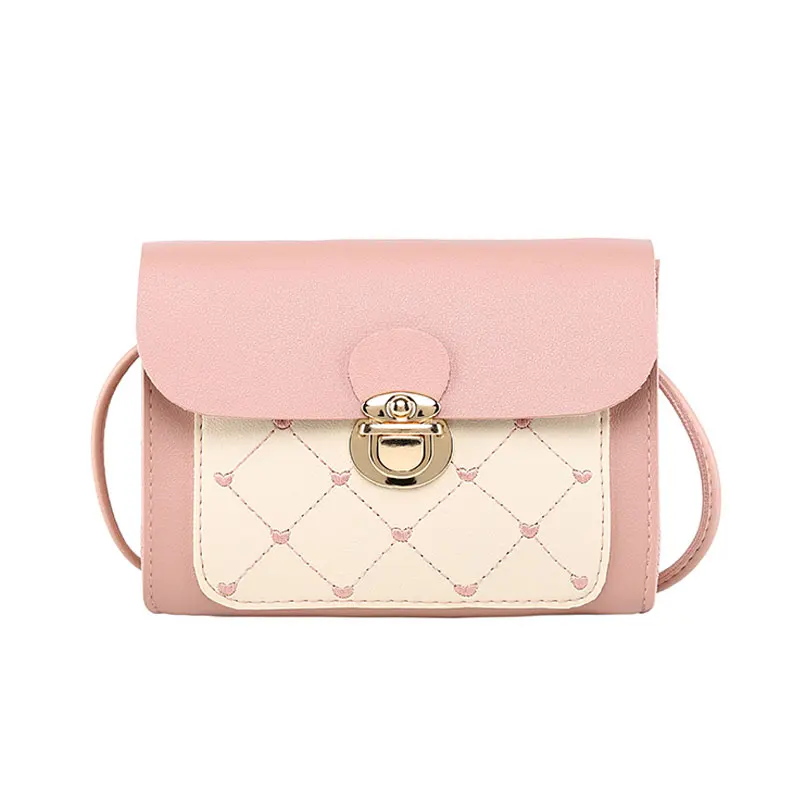 

Women Leather Cover Small Flap Handbag Plaid Ladies Clutch Purse Envelope Bag Retro Crossbody Shoulder Messenger Bags