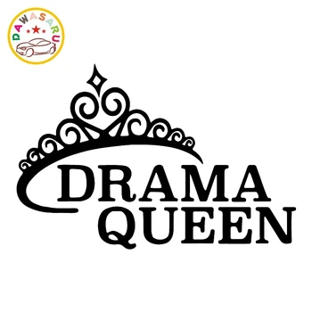 

Crown DRAMA QUEEN car sticker fashion car window decoration personality pvc waterproof sticker black/white, 17cm * 11cm