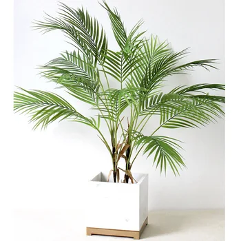

88 CM Green Artificial Palm Leaf Plastic Plants Garden Home Decorations Scutellaria Tropical Tree Fake Plants