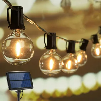

Solar G40 Globe Festoon Bulb Fairy String Light Outdoor Patio String Light for Party Garden Garland Wedding Decoration