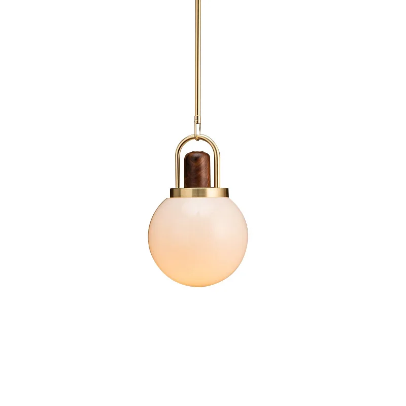 

Nordic LED Copper Pendant Lights Modern Hanglamp White Glass Ball Kitchen Fixtures Hanging Pendant Lamp Living Room Luminaire