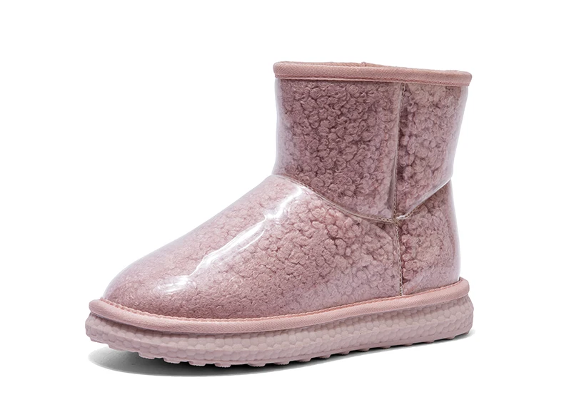 AOKANG/ зимние ботинки; зимние женские теплые короткие плюшевые ботильоны; Женская Удобная брендовая Роскошная обувь; женская обувь без застежки