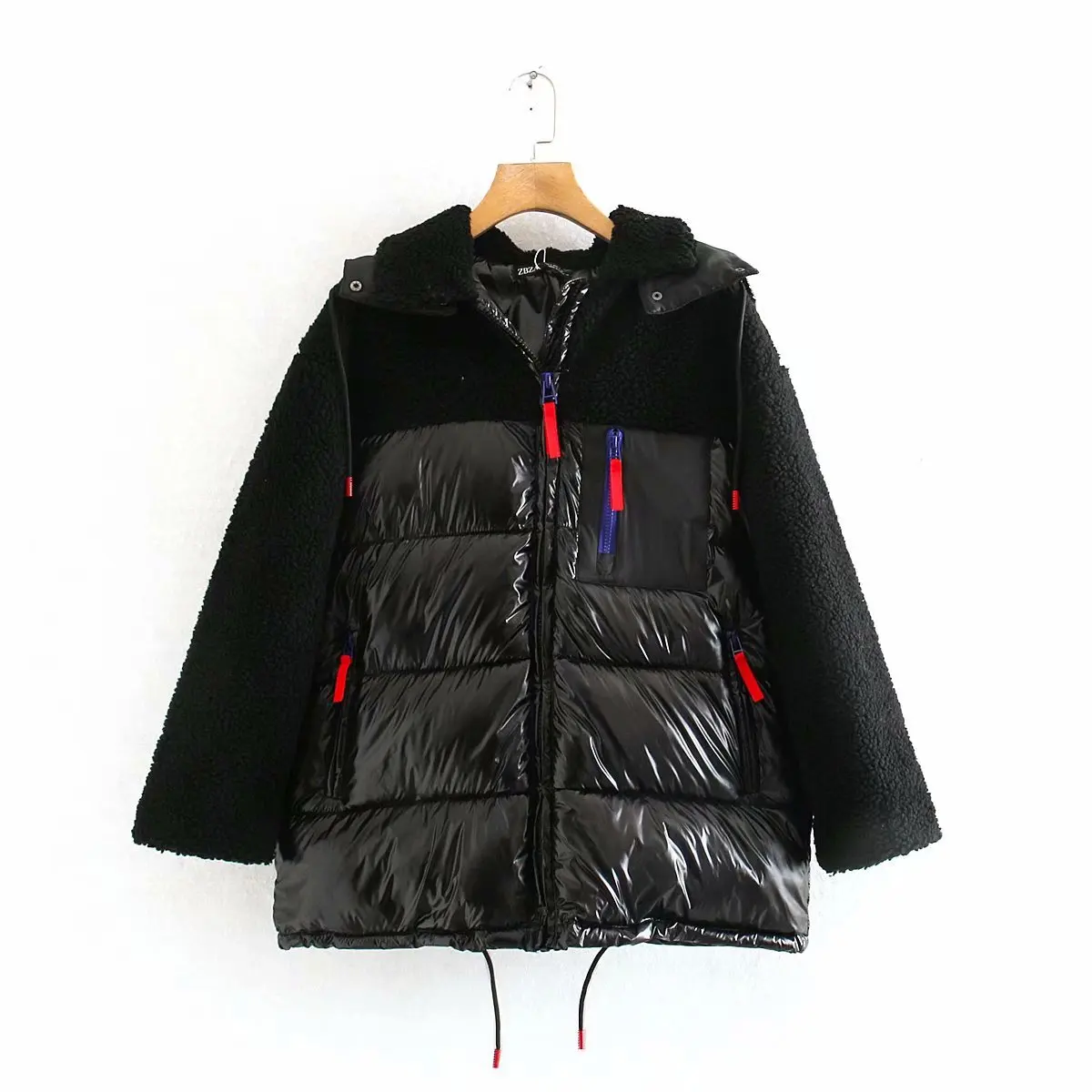 

2020 Autumn And Winter New Style Western Style Waterproof Joint Loose-Fit Hooded Cotton Coat Jacket 6303040