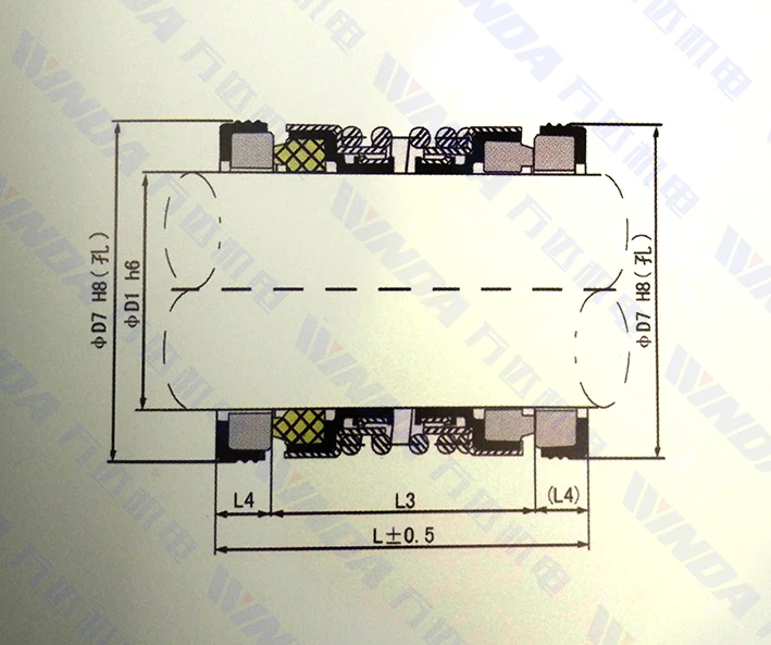 

202 series mechanically sealed graphite to ceramic butyl glue