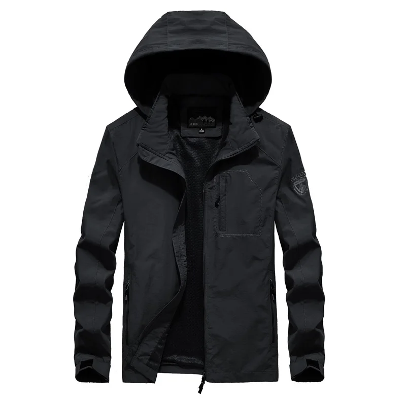 Spring Jacket Men's Hooded Casual Jackets Coats Windproof Waterproof Quick-drying Jacket Outdoor Jacket Men Hiking Clothing men_voghion.com