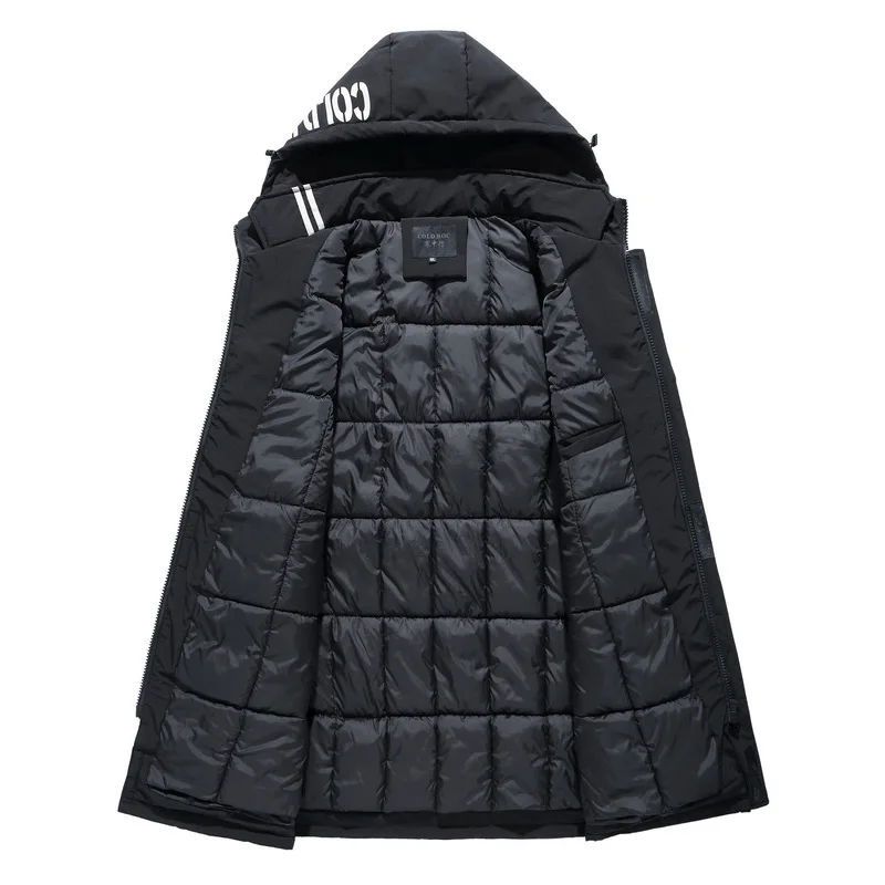 Новое поступление модные длинные мужские очень большие свободные стеганые куртки повседневные Толстые мужские зимние пальто плюс размер 4XL 5XL 6XL 7XL 8XL 9XL 10XL