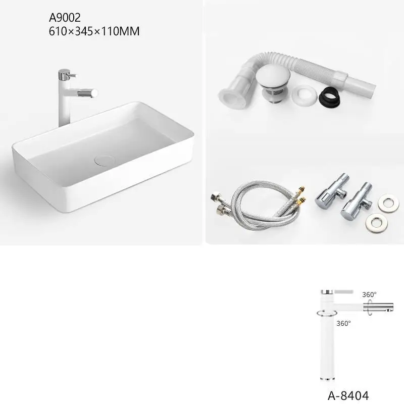 Number 17 Para Black Salle Bain Waschtisch Umywalka Banyo туалетный столик для ванной комнаты Bacia De Lavagem Pia Lavabo Cuba Banheiro раковина умывальник - Цвет: Number 17