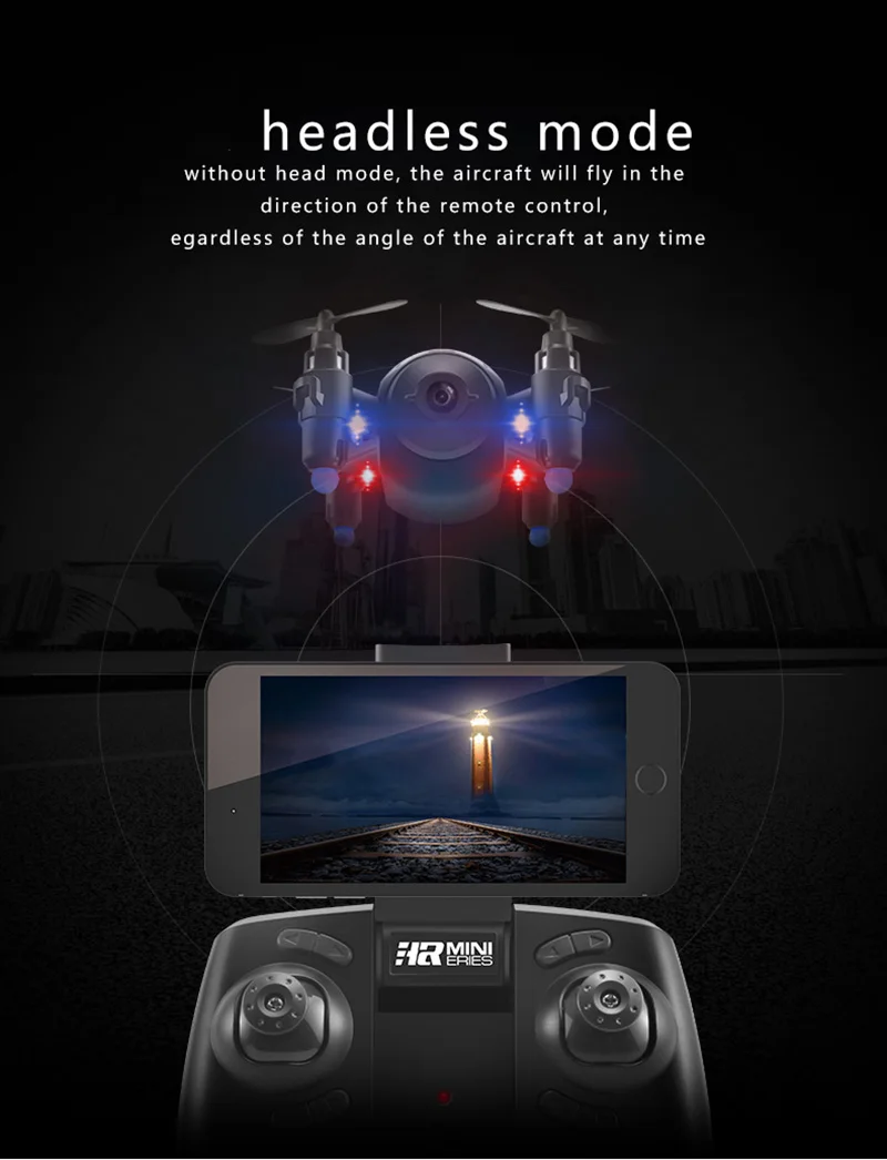 Мини Дрон Квадрокоптер WiFi FPV камера 0.3MP RC вертолет Безголовый режим селфи Дрон пульт дистанционного управления Дрон Квадрокоптер новые игрушки