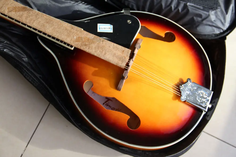 Новое поступление мандолин 8 струнный инструмент мандолин в sunburst бесплатно мешок 111223