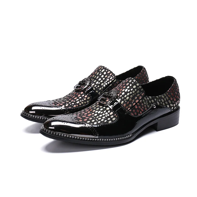 

Shoes Toe Casual British Style Zapatillas Pointed Metal Hombre Casual Genuine Leather Male Loafers Full Grain Leather Slip-on