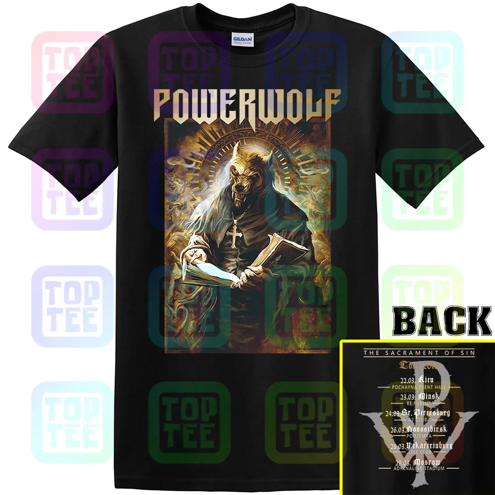 POWERWOLF Stossgebet, тур Официальный Лицензированный Подлинный Футболка Sabaton