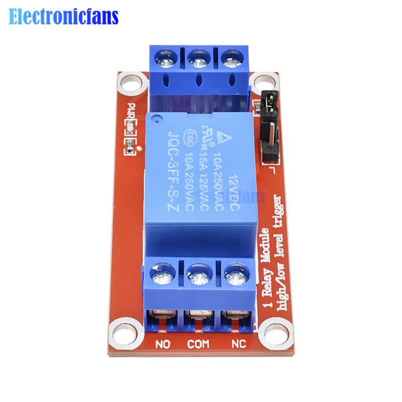 Один 1 канальный релейный модуль 5 в 12 В плата щит для Arduino с оптроном поддержка