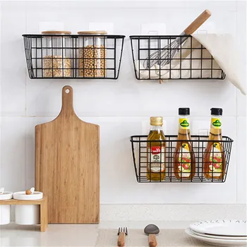 

Bathroom Kitchen Accessories Storage Organization Storage Basket Rectangular Storage Box Wall Hanging Rack Woven Gift Basket