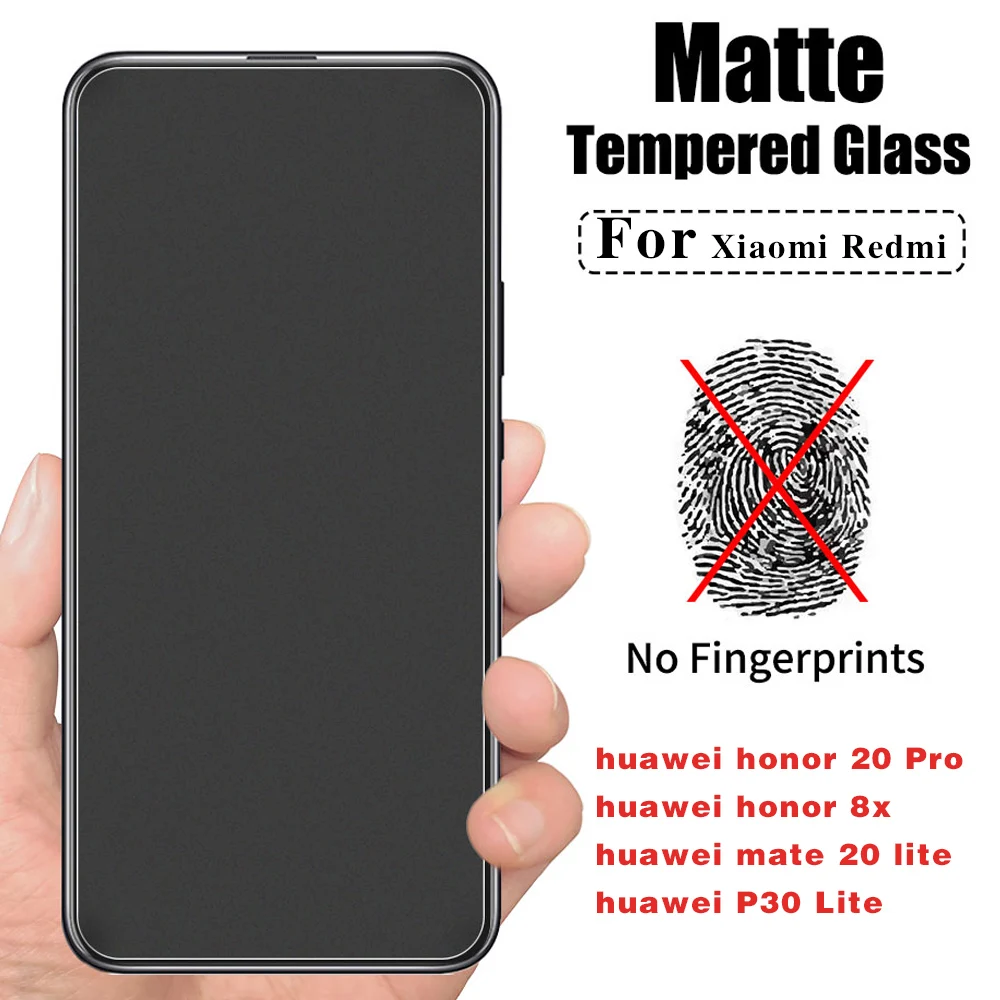 Матовое закаленное стекло без отпечатков пальцев для Xiaomired Huawei Honor 20 8X P30 mate Lite