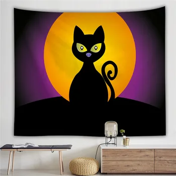 

Cat Psychedelic Tapestry Wall Fabric Animal Wall Tapestry Mandala Hippie Boho Home Curtain Dorm Headboard Backdrop Decor