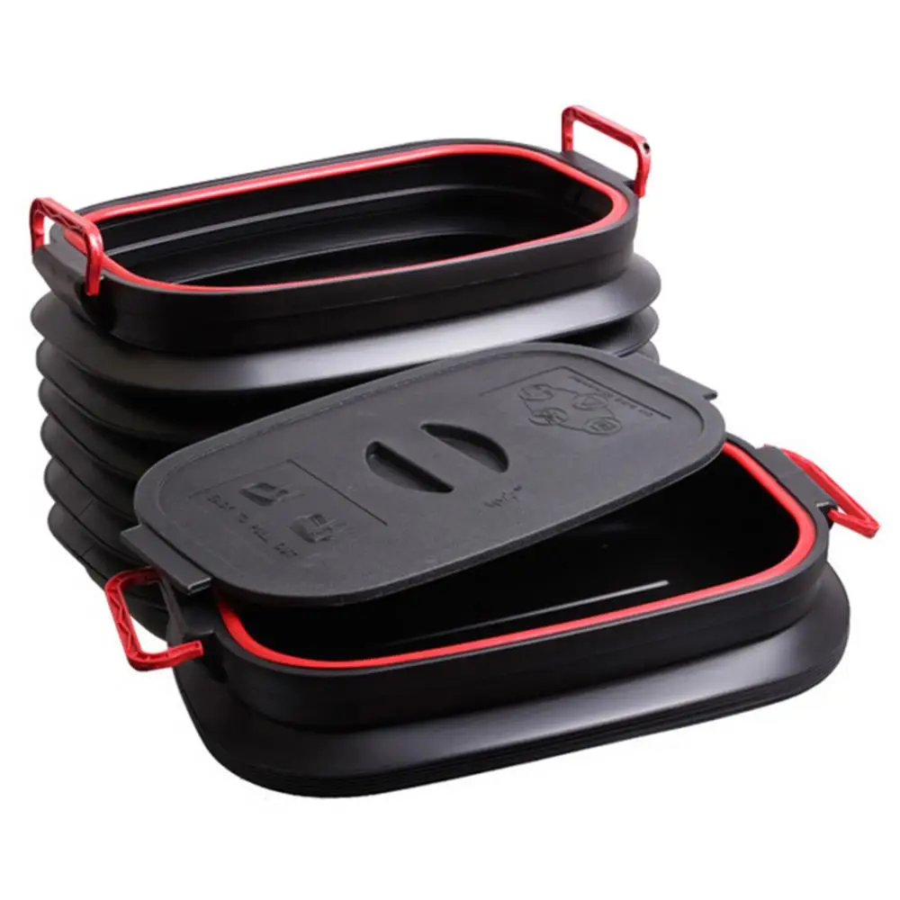Car Trash Can Folding 37L Large Capicity Storage Box Bucket Organziser for Car Outdoor Fishing Buckets Garbage Holder