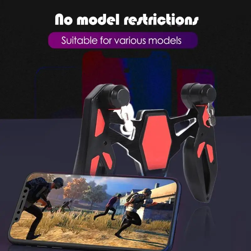  Peace Elite Four Finger PUBG Controller Gamepad Trigger Joystick for iOS Android Physical Pressure 