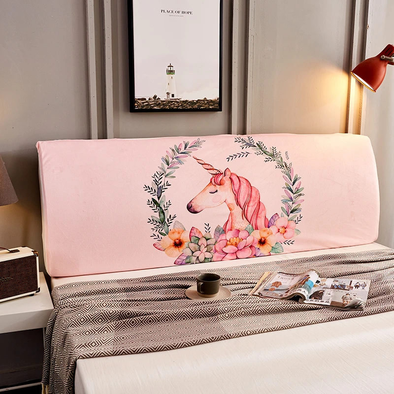 Cartoon Bed Head Protective Cover Crystal Velvet High Elastic Fabric Headboard Cover All-inclusive Bedside Dustproof Cover - Цвет: Model 24