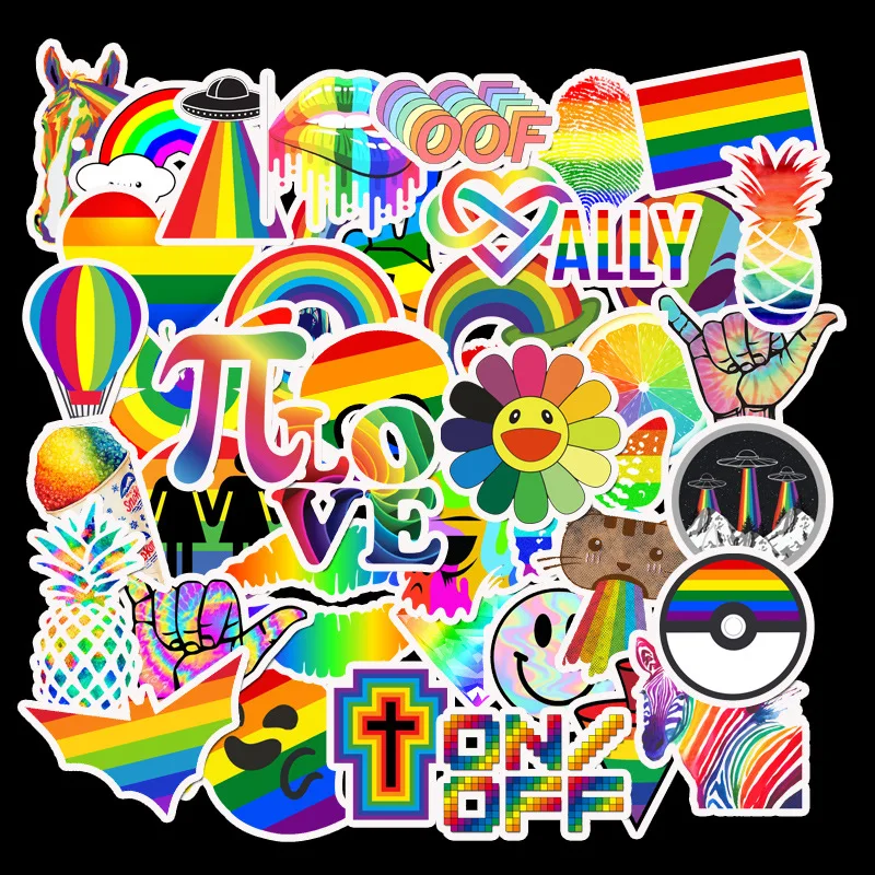 

50pcs/set Rainbow Sexy Graffiti Stickers for Gay LGBT Pride Decor Sticker on Laptop Car Phone Refrigerator Skateboard Motorcycle