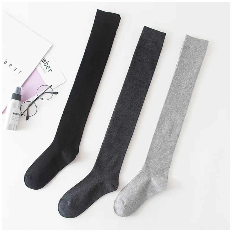 Женские длинные носки без пятки; сезон осень-зима; одноцветные плотные носки; короткие сапоги; удобные хлопковые носки для похудения
