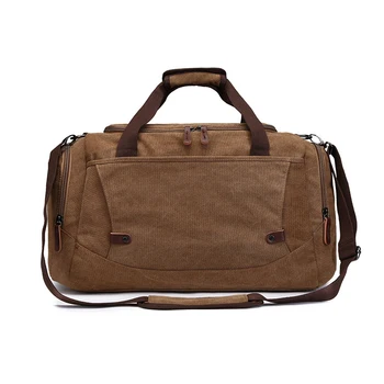 

Men Travel Totes Pure Cotton Canvas Travel Duffle Bags Large Capacity Weekend Bag Overnight Bag Men Hand Luggage