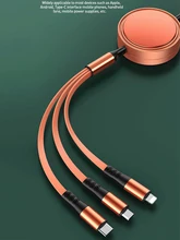  3 in 1 USB Cable For iPhone Samsung Xiaomi Multi Fast Charging Charger USB Type C Type-c Micro USB Cable For Mobile Phone 