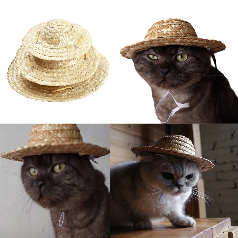 Pet Sombrero Hat Cat Products Pet Small Dog Z Hiking Outdoor Accessories Hat hats Dogs Small/Large