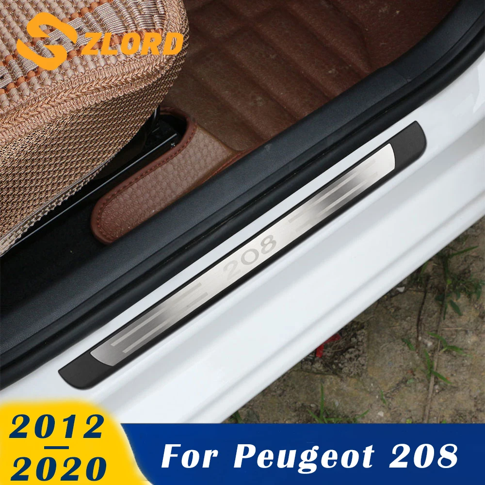 Накладка на порог автомобильной двери защитная для Peugeot 208 аксессуары внешние