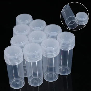 

10Pcs/Lot 5ml Mini Medicine Bottle Plastic Test Tubes Vials Sample Container Powder Craft Screw Cap Bottles