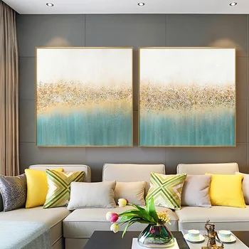 

Handmade Oil Painting Abstract Canvas Painting Modern Wall Art For Living Room Dining Room Light Luxury Style Home Decor 2 Sets