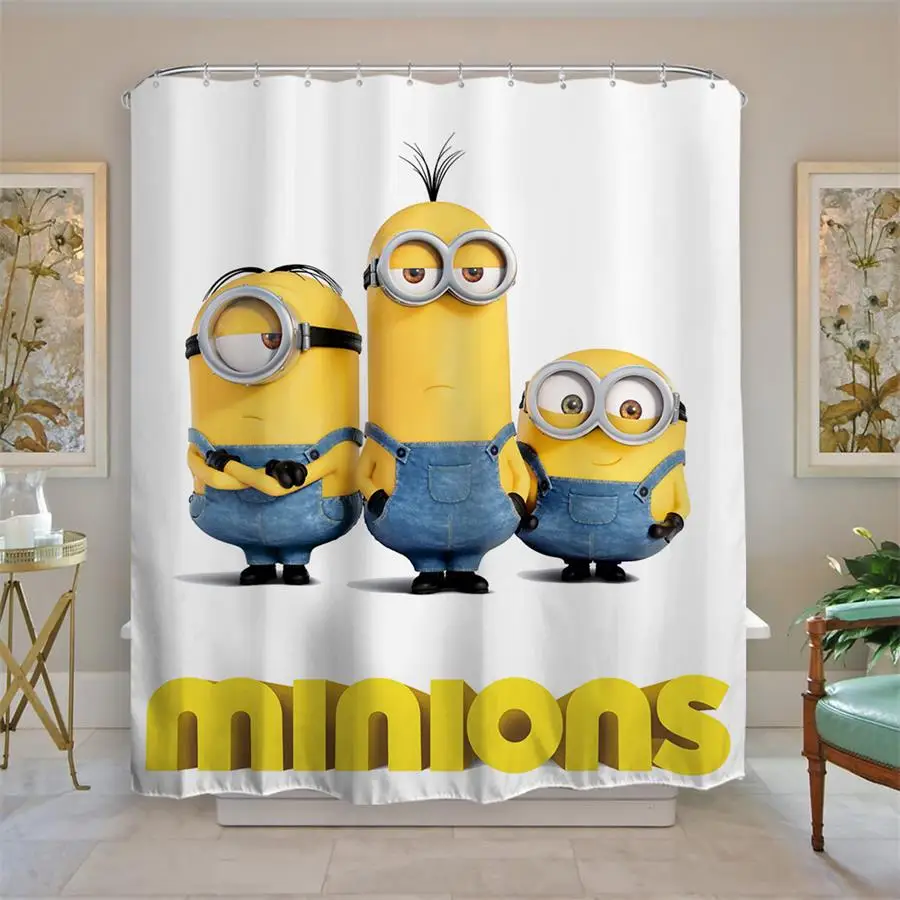 

PROCIDA Shower Curtain Set, Bathroom Decor, Hooks included,Cartoon Characters Theme, Waterproof Polyester Fabrics