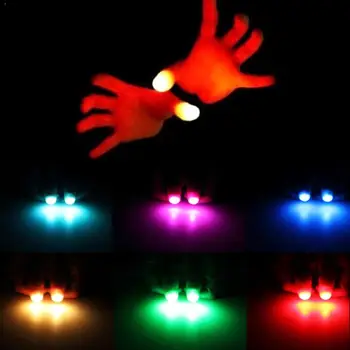 

2 Random Novelty Light-Up Thumbs LED Light Flashing Supply Children Props Glow Kids Finger Trick Light Gifts Birthday Magic S2J1