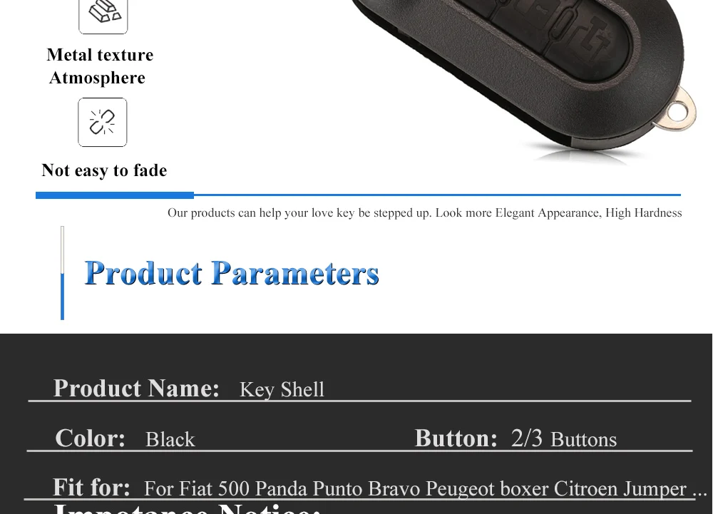 Keyforkess 2/3BTN custodia a conchiglia chiave per Auto remota per Fiat 500 Panda Punto Bravo Ducato Peugeot Boxer Citroen Jumper Auto Uncut Blade 11 Keyforkess 2/3BTN custodia a conchiglia chiave per Auto remota per Fiat 500 Panda Punto Bravo Ducato Peugeot Boxer Citroen Jumper Auto Uncut Blade - H7ea1f9e7e8d640719640162709689a3ew
