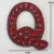 A-Z Wine Red Rhinestone English Alphabet Letter Iron Sew On Patch Badges 3D Patches Bag Hat Jeans Applique Clothes DIY Crafts 12
