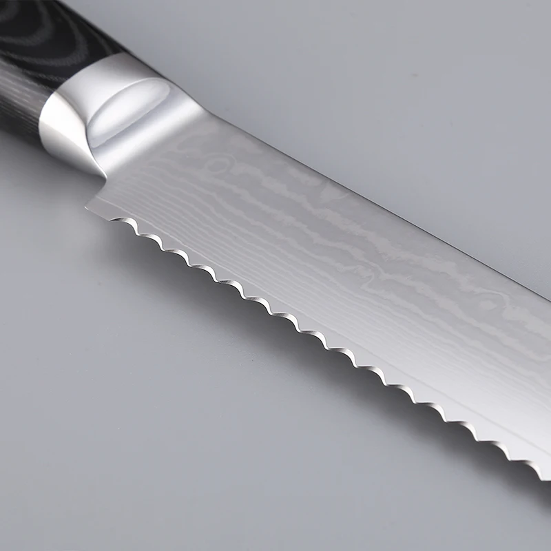 FINDKING Mikata ручка 8 дюймов лезвие из дамасской стали дамасский пилообразный нож 67