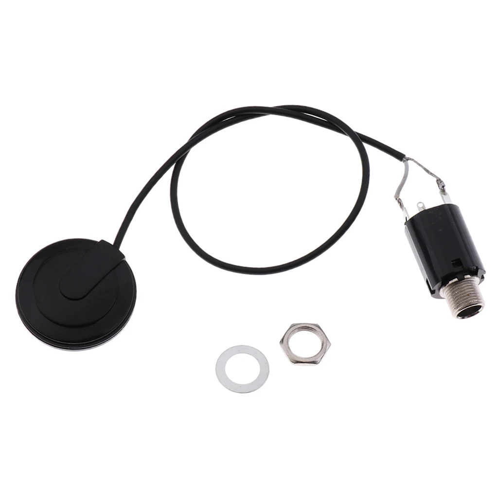 Piezo Pickup Transducer With 6.35mm Jack For Acoustic Guitar Violin Ukulele