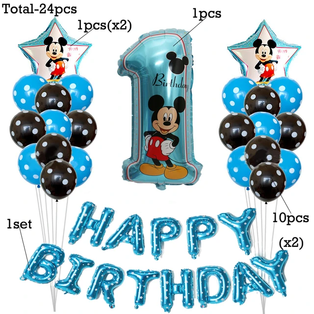 Mickey Mouse Birthday Party Decorations Kids Boy  Mickey Mouse Baby Shower  Balloon - Ballons & Accessories - Aliexpress