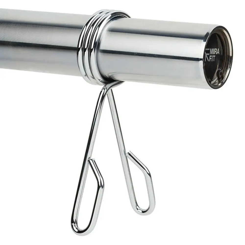 

Olympic weight bars Barbell Spring Collars Weight Barbell Bar 5CM Steel Clips Dumbbell Hole Clamp Dumbbell H8U7